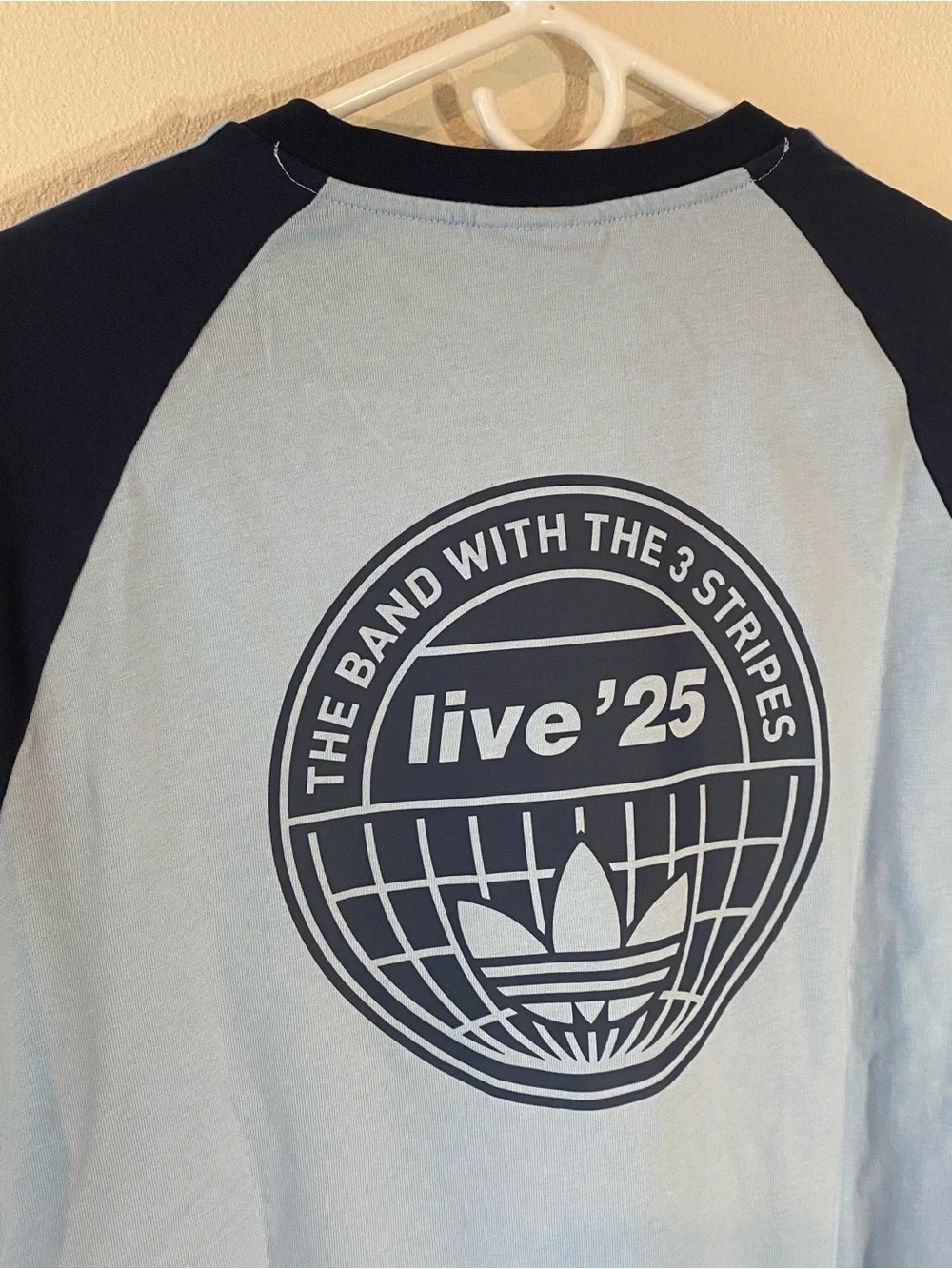 Adidas X Oasis Originals Tour 3-Stripes Long Sleeve T-shirt Blue KT3427 - Large